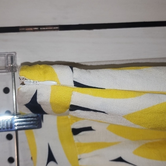 Kaari Blue Size 6 Linen Blend Yellow Blue New - Picture 3 of 6